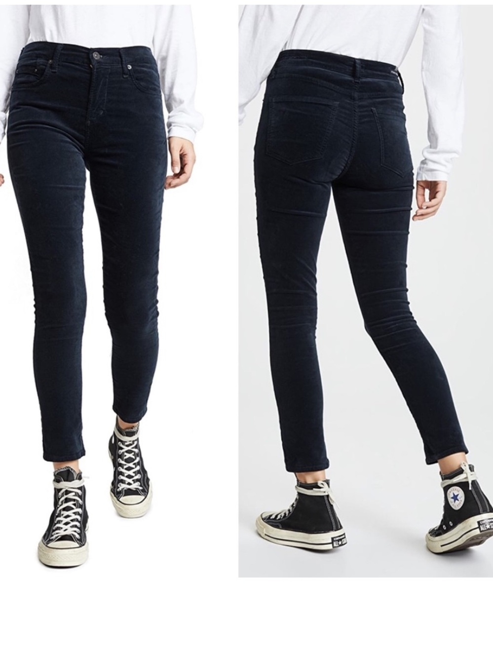 Citizens of Humanity Velvet Rocket Crop High Rise Skinny Jeans 29